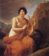 VIGEE-LEBRUN, Elisabeth Portrait of der Madame de Stael als Corinne oil painting on canvas